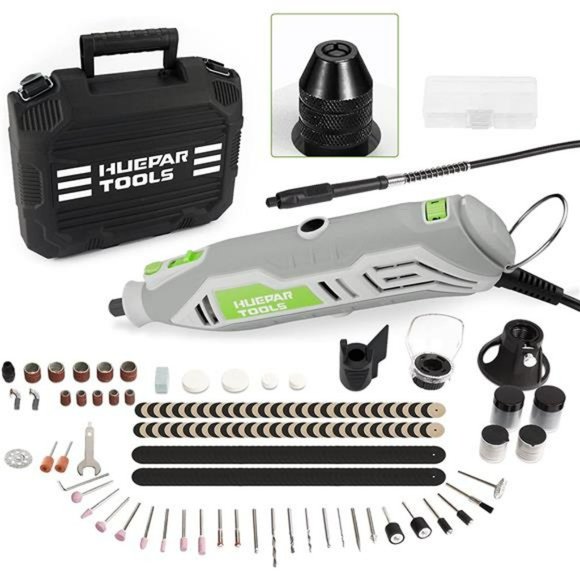 Rotary Tool Kit 130W, 235pcs Accessories, MultiPro Keyless Chuck and Flex Shaft - Picture 1 of 7